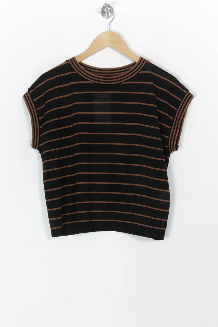 Pull Noir et Marron - Taille M/38 de la marque La Fée Maraboutée | PARAD121231 - Vendu par Paradigme - Image 2