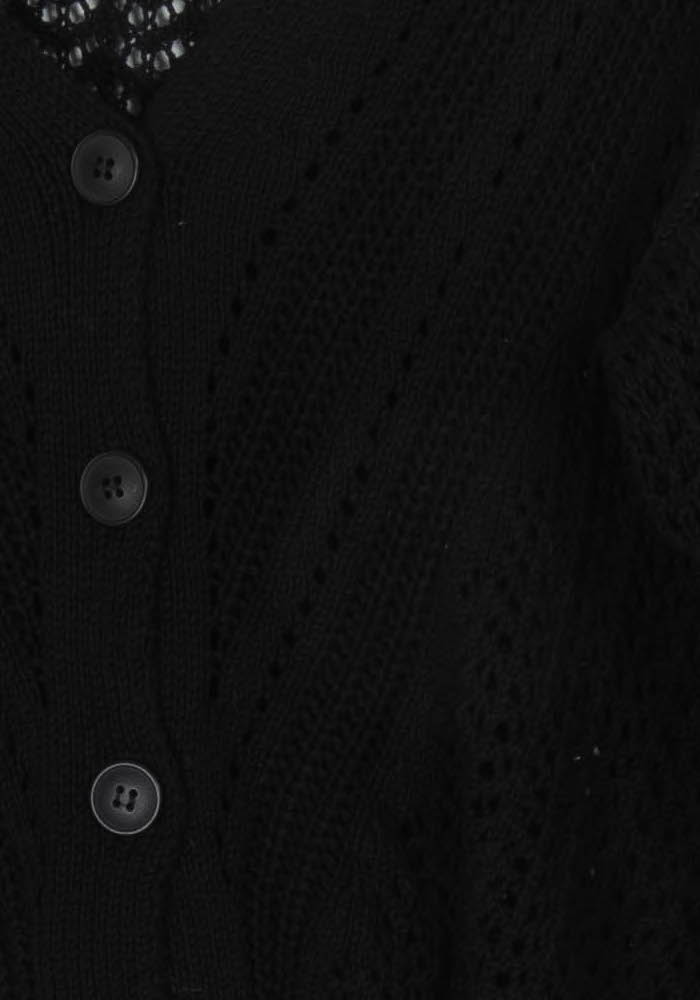 Cardigan Noir - Taille XS/34 de la marque La Fée Maraboutée | PARAD121233 - Vendu par Paradigme - Image 3