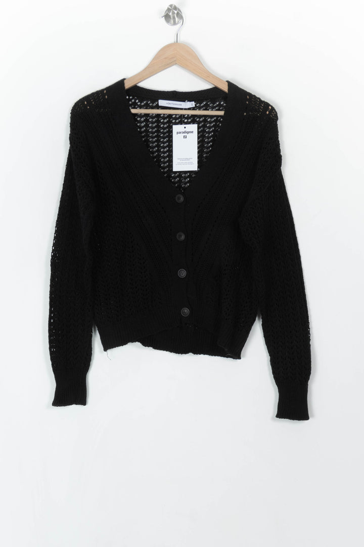 Cardigan Noir - Taille XS/34 de la marque La Fée Maraboutée | PARAD121233 - Vendu par Paradigme - Image 2