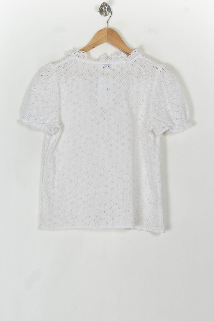 Blouse Brodée Blanche - Taille M/38 de la marque Balzac Paris | PARAD121235 - Vendu par Paradigme - Image 5