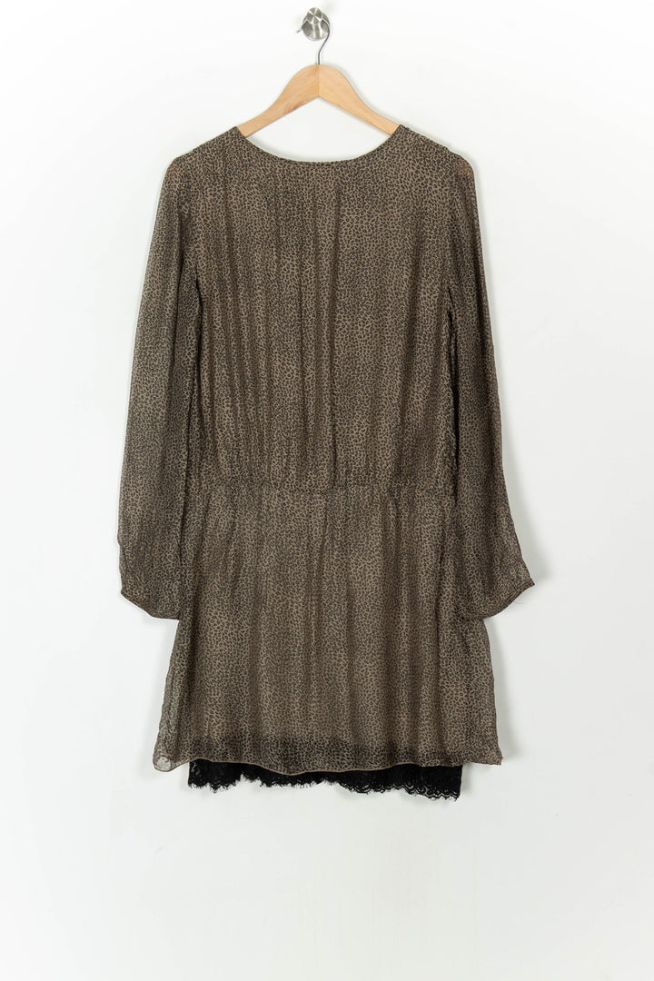 Robe Marron - Taille L/40 de la marque La Fée Maraboutée | PARAD121237 - Vendu par Paradigme - Image 5