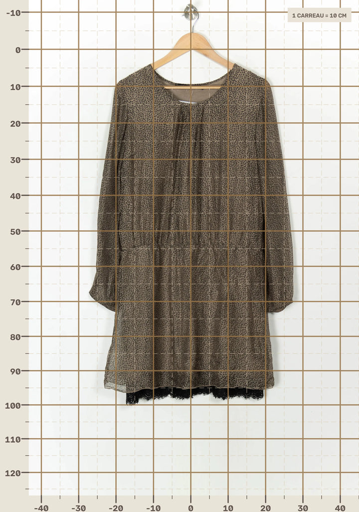 Robe Marron - Taille L/40 de la marque La Fée Maraboutée | PARAD121237 - Vendu par Paradigme - Image 4