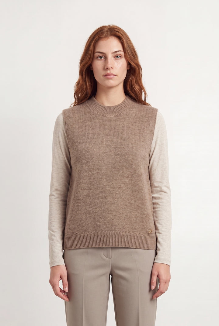 Pull Sans Manches Marron - Taille S/36 de la marque La Petite Etoile | PARAD121239 - Vendu par Paradigme - Image 1