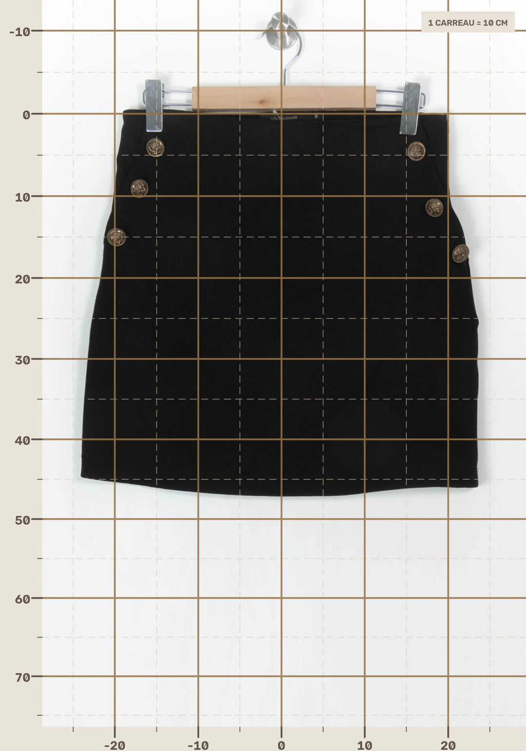 Jupe Noire - Taille L/40 de la marque La Fée Maraboutée | PARAD121241 - Vendu par Paradigme - Image 4