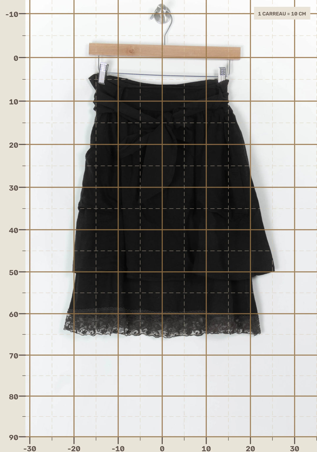 Jupe Noire - Taille S/36 de la marque La Fée Maraboutée | PARAD121242 - Vendu par Paradigme - Image 4