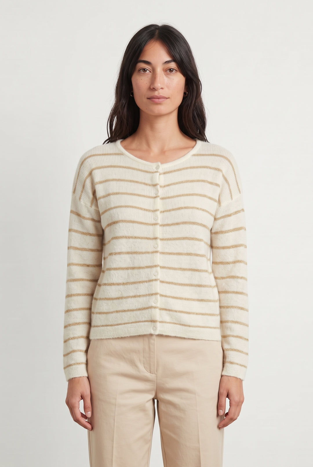 Cardigan Écru et Beige - Taille XS/34 de la marque Sézane | PARAD121246 - Vendu par Paradigme - Image 1