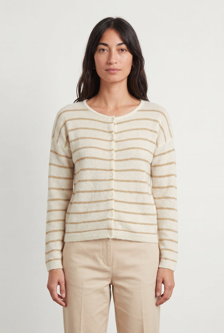 Cardigan Écru et Beige - Taille XS/34 de la marque Sézane | PARAD121246 - Vendu par Paradigme - Image 1