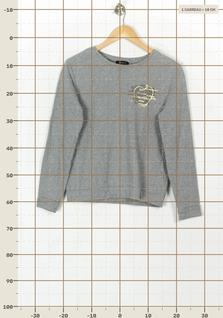 Sweat Gris - Taille S/36 de la marque Caroll | PARAD121247 - Vendu par Paradigme - Image 4