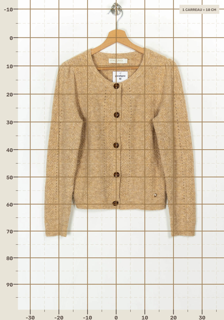 Cardigan Beige - Taille S/36 de la marque La Petite Etoile | PARAD121251 - Vendu par Paradigme - Image 4
