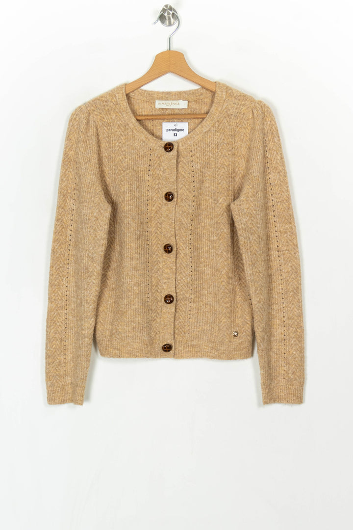 Cardigan Beige - Taille S/36 de la marque La Petite Etoile | PARAD121251 - Vendu par Paradigme - Image 2
