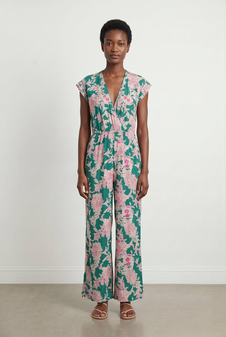 Combinaison Verte et Rose - Taille S/36 de la marque La Fée Maraboutée | PARAD121253 - Vendu par Paradigme - Image 1