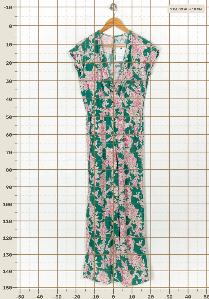 Combinaison Verte et Rose - Taille S/36 de la marque La Fée Maraboutée | PARAD121253 - Vendu par Paradigme - Image 4