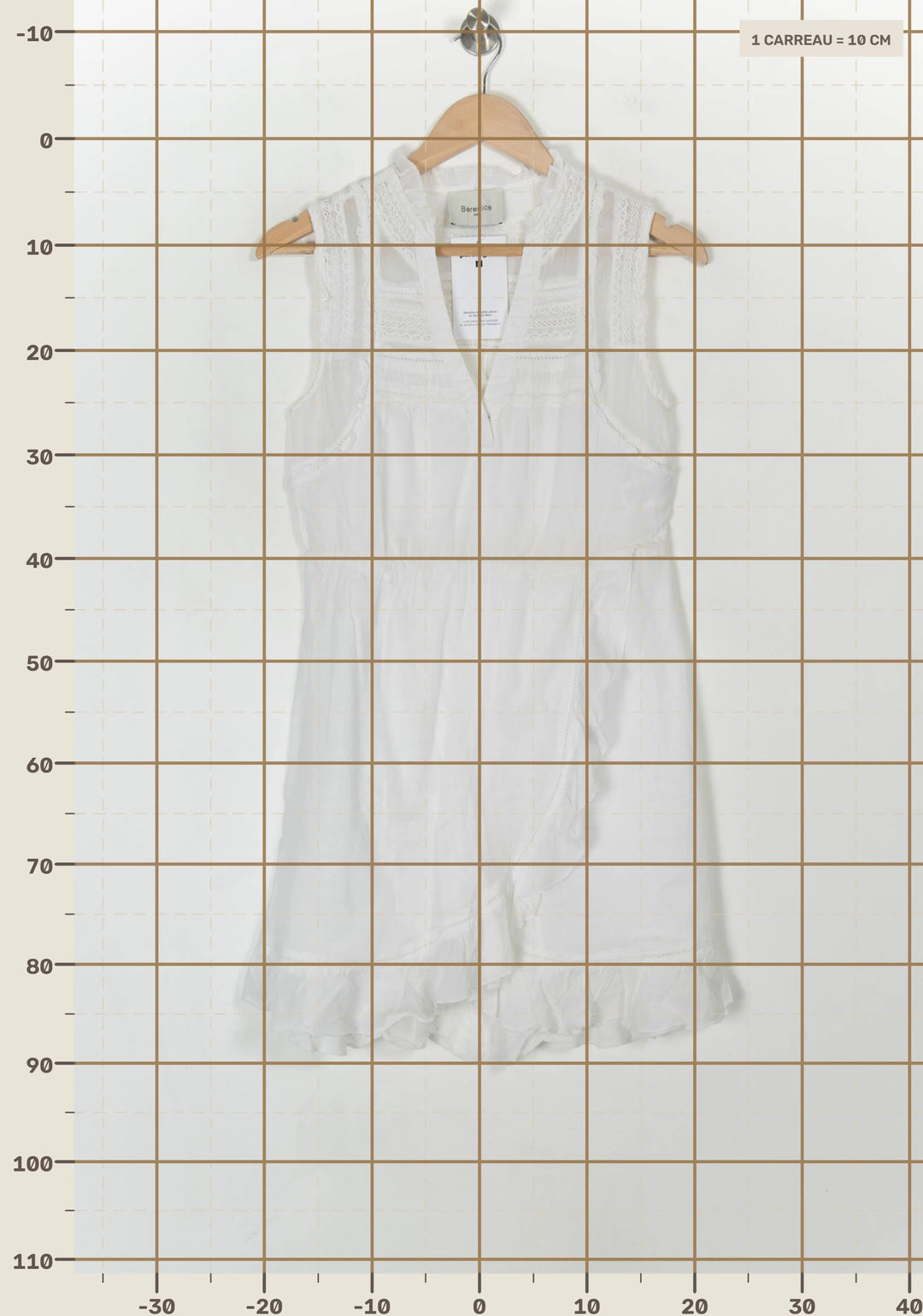 Robe Sans Manches Blanche - Taille XS/34 de la marque Bérénice | PARAD121254 - Vendu par Paradigme - Image 4