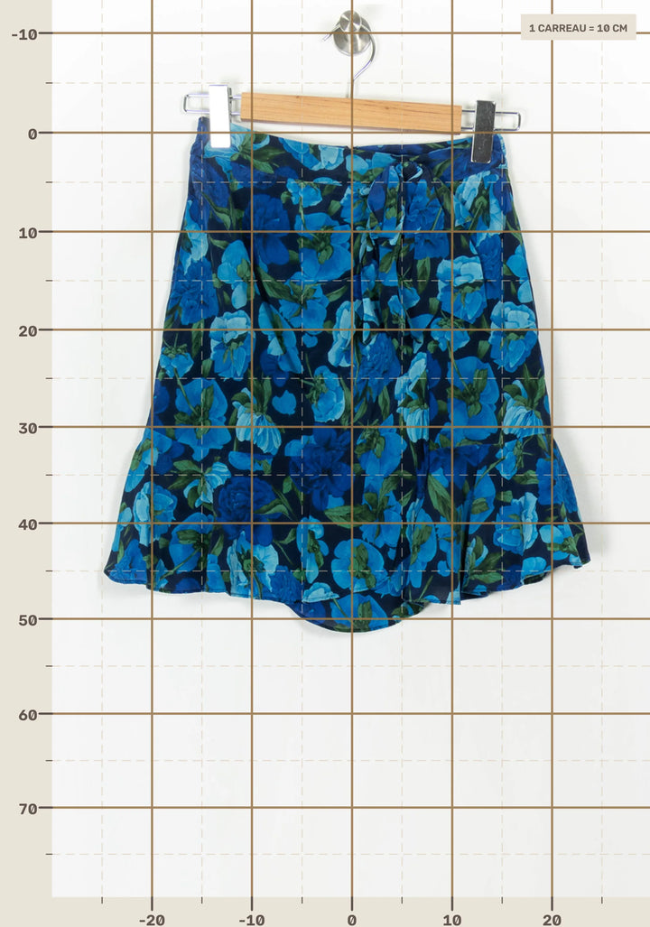 Jupe Fleurie Bleue et Verte - Taille S/36 de la marque The Kooples | PARAD121256 - Vendu par Paradigme - Image 4