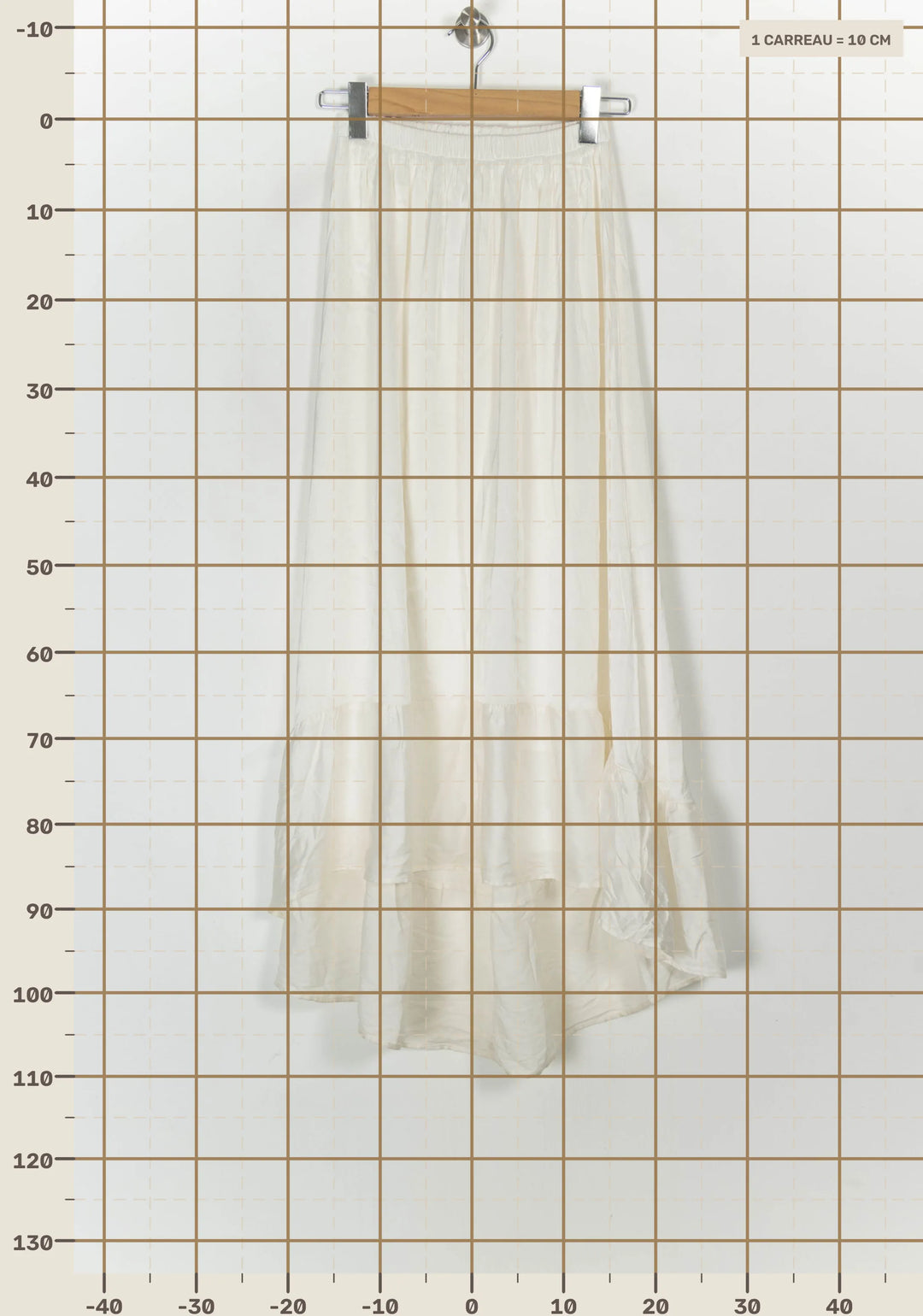 Jupe Longue Beige - Taille XS/34 de la marque Maison Guillemette | PARAD121260 - Vendu par Paradigme - Image 4