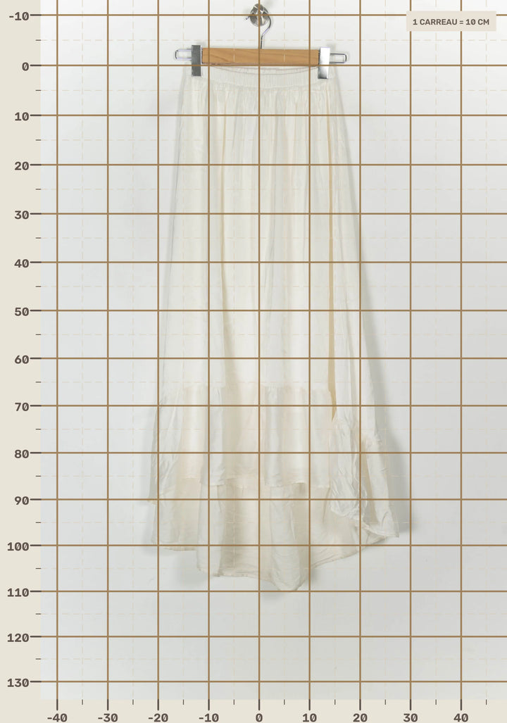 Jupe Longue Beige - Taille XS/34 de la marque Maison Guillemette | PARAD121260 - Vendu par Paradigme - Image 4