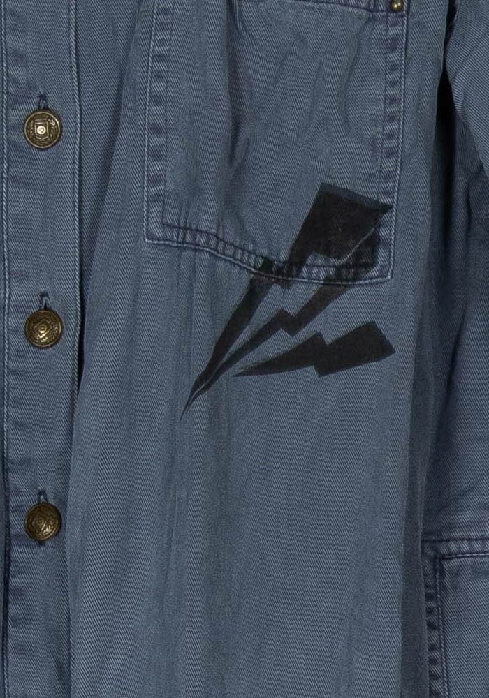 Surchemise Bleue - Taille XS/34 de la marque Bérénice | PARAD121263 - Vendu par Paradigme - Image 3