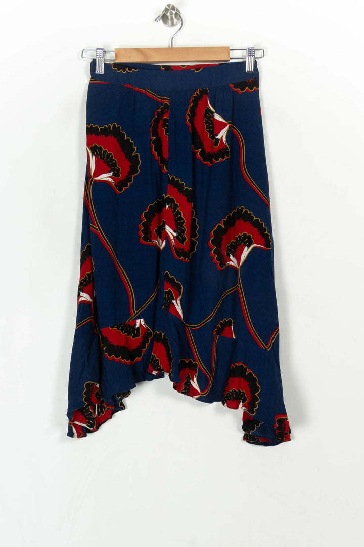 Jupe Midi Bleu et Rouge - Taille XS/34 de la marque ba&amp;sh | PARAD121265 - Vendu par Paradigme - Image 5