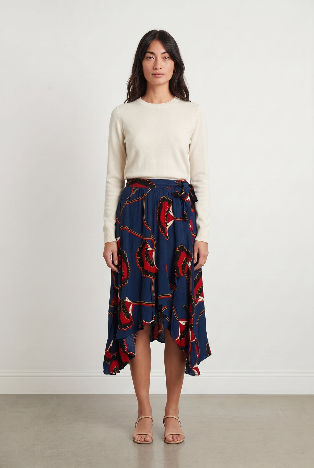 Jupe Midi Bleu et Rouge - Taille XS/34 de la marque ba&amp;sh | PARAD121265 - Vendu par Paradigme - Image 1