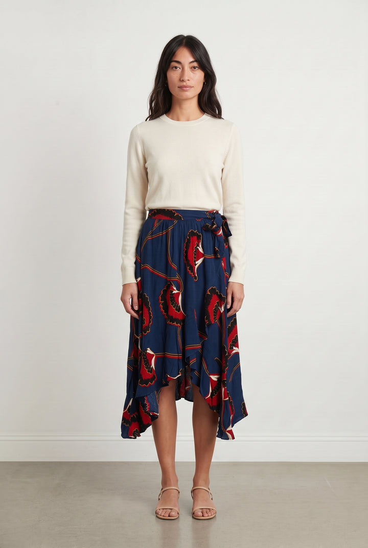 Jupe Midi Bleu et Rouge - Taille XS/34 de la marque ba&amp;sh | PARAD121265 - Vendu par Paradigme - Image 1