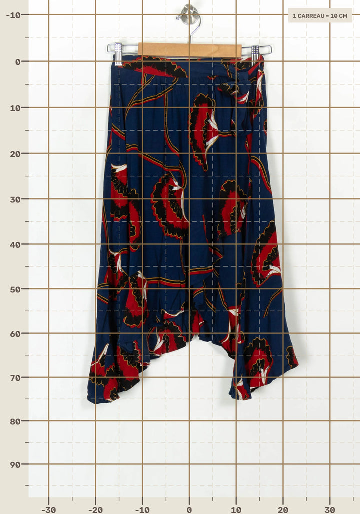 Jupe Midi Bleu et Rouge - Taille XS/34 de la marque ba&amp;sh | PARAD121265 - Vendu par Paradigme - Image 4