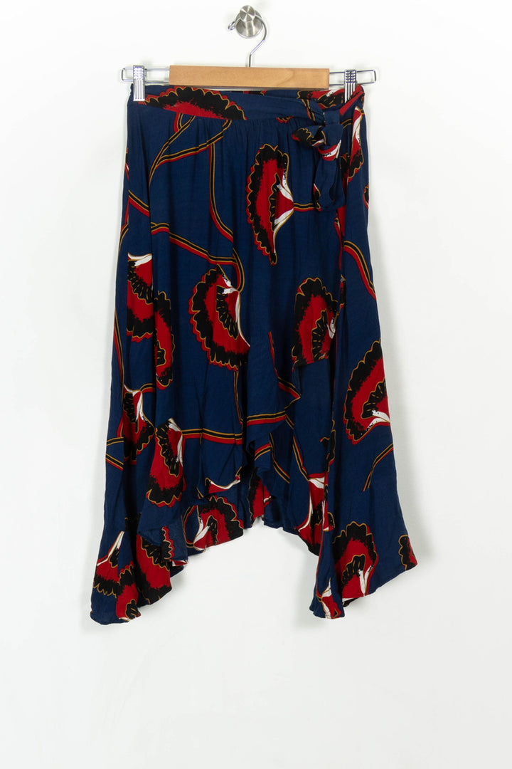 Jupe Midi Bleu et Rouge - Taille XS/34 de la marque ba&amp;sh | PARAD121265 - Vendu par Paradigme - Image 2