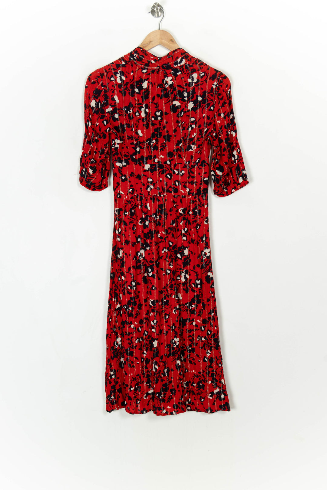 Robe Longue Rouge et Noire - Taille XS/34 de la marque ba&amp;sh | PARAD121266 - Vendu par Paradigme - Image 5