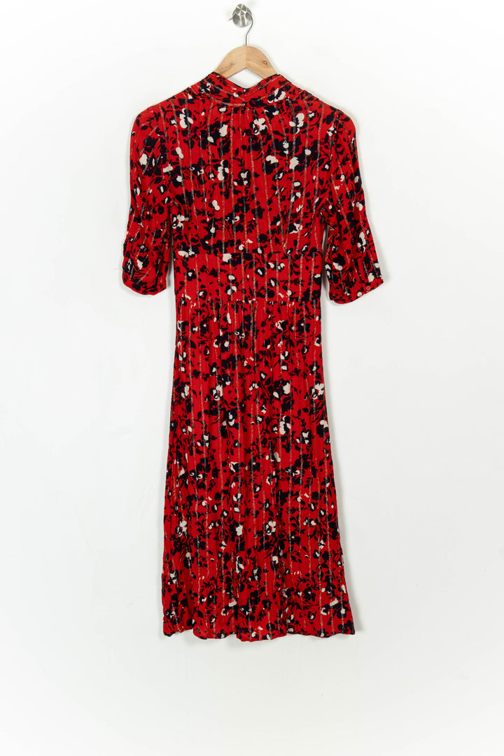 Robe Longue Rouge et Noire - Taille XS/34 de la marque ba&amp;sh | PARAD121266 - Vendu par Paradigme - Image 5