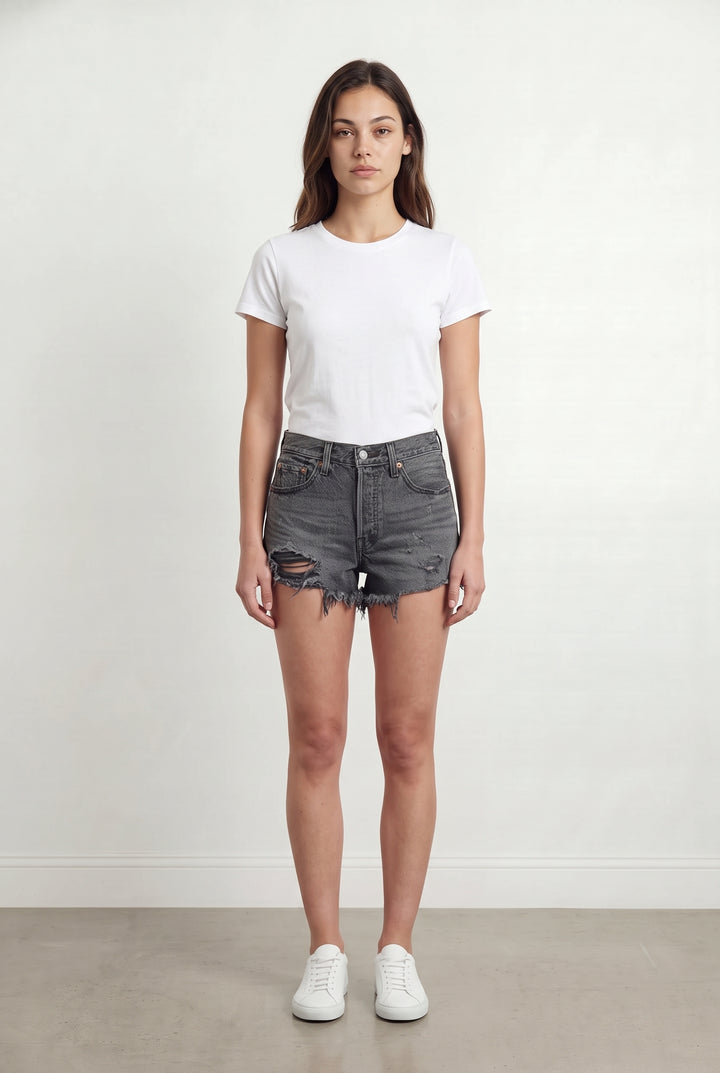 Short en Jean Gris - Taille XS/34 de la marque Levi&
