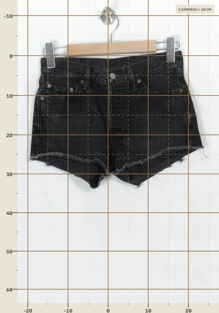 Short en Jean Noir - Taille XS/34 de la marque Levi&