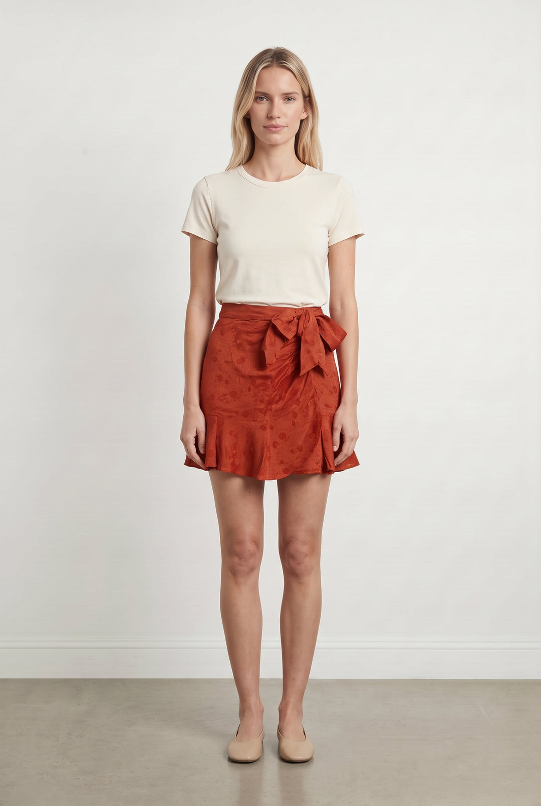 Jupe Portefeuille Orange - Taille S/36 de la marque The Kooples | PARAD121270 - Vendu par Paradigme - Image 1