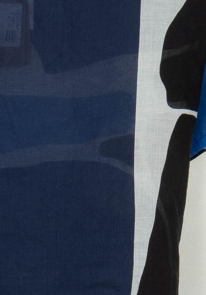 Blouse Bleu et Noir - Taille XS/34 de la marque La Fée Maraboutée | PARAD121271 - Vendu par Paradigme - Image 3