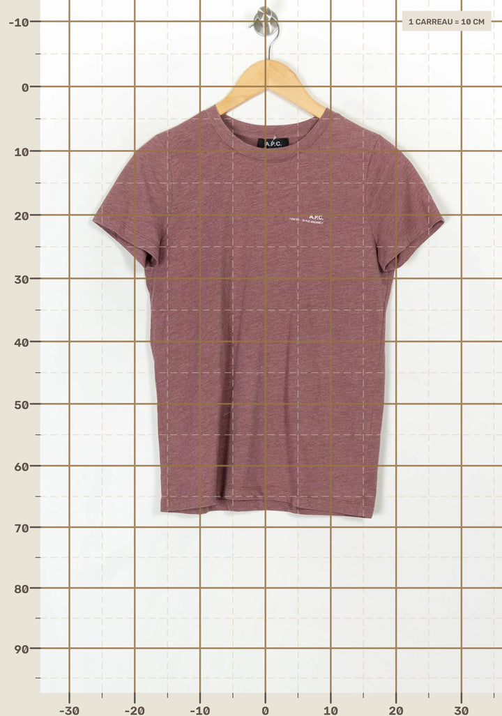 Tee-shirt Rose - Taille S/36 de la marque A.P.C. | PARAD121272 - Vendu par Paradigme - Image 4