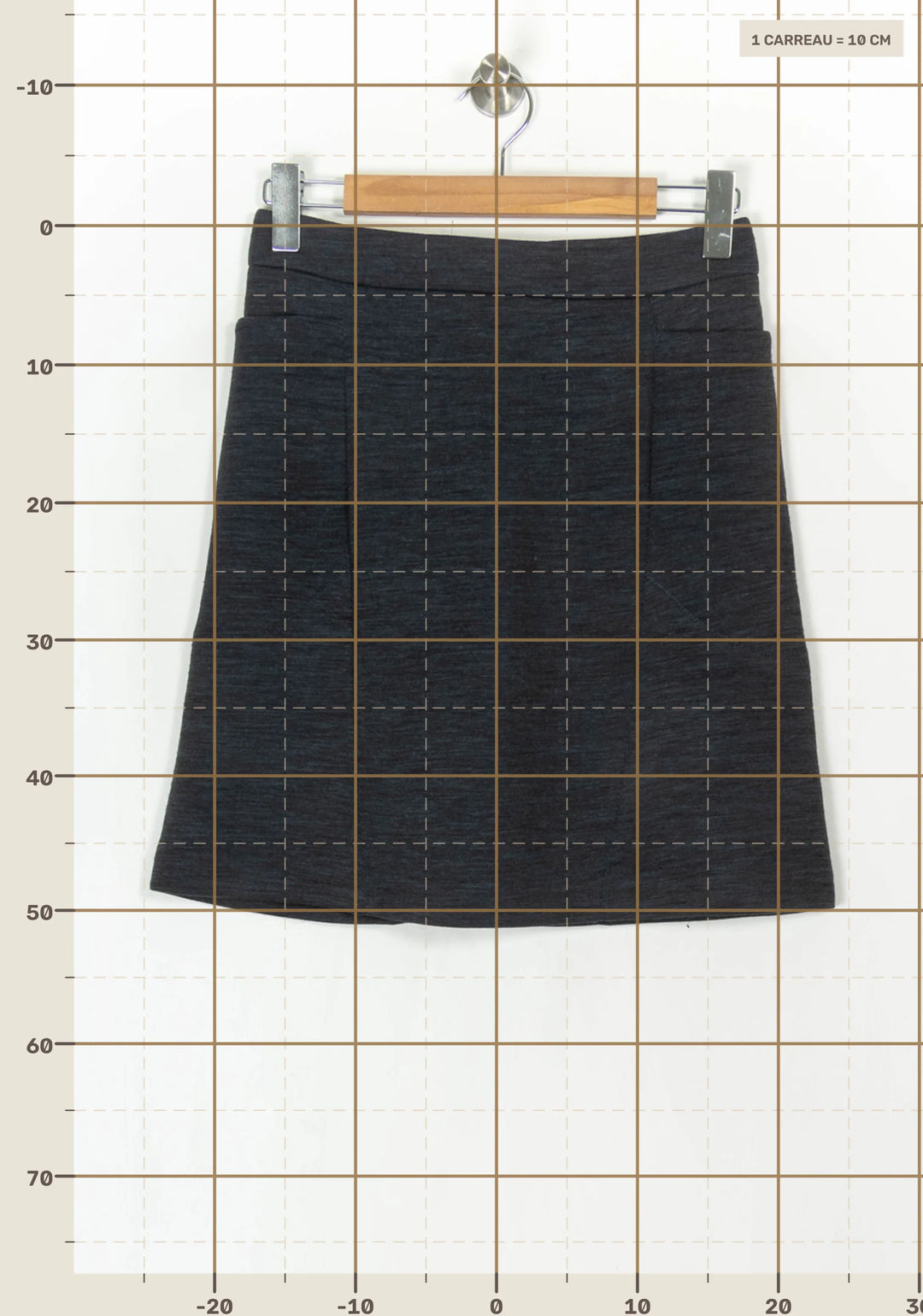 Jupe Courte Bleue - Taille M/38 de la marque Tara Jarmon | PARAD121275 - Vendu par Paradigme - Image 4