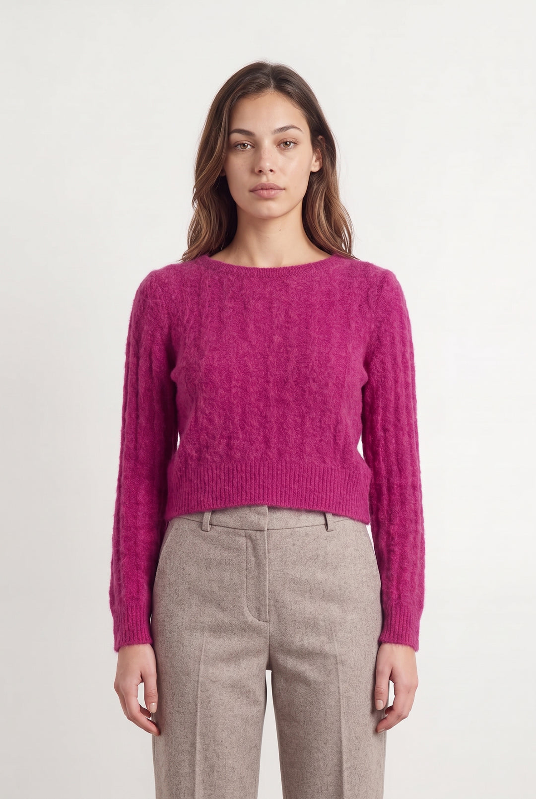 Pull Rose - Taille XS/34 de la marque Caroll | PARAD121276 - Vendu par Paradigme - Image 1