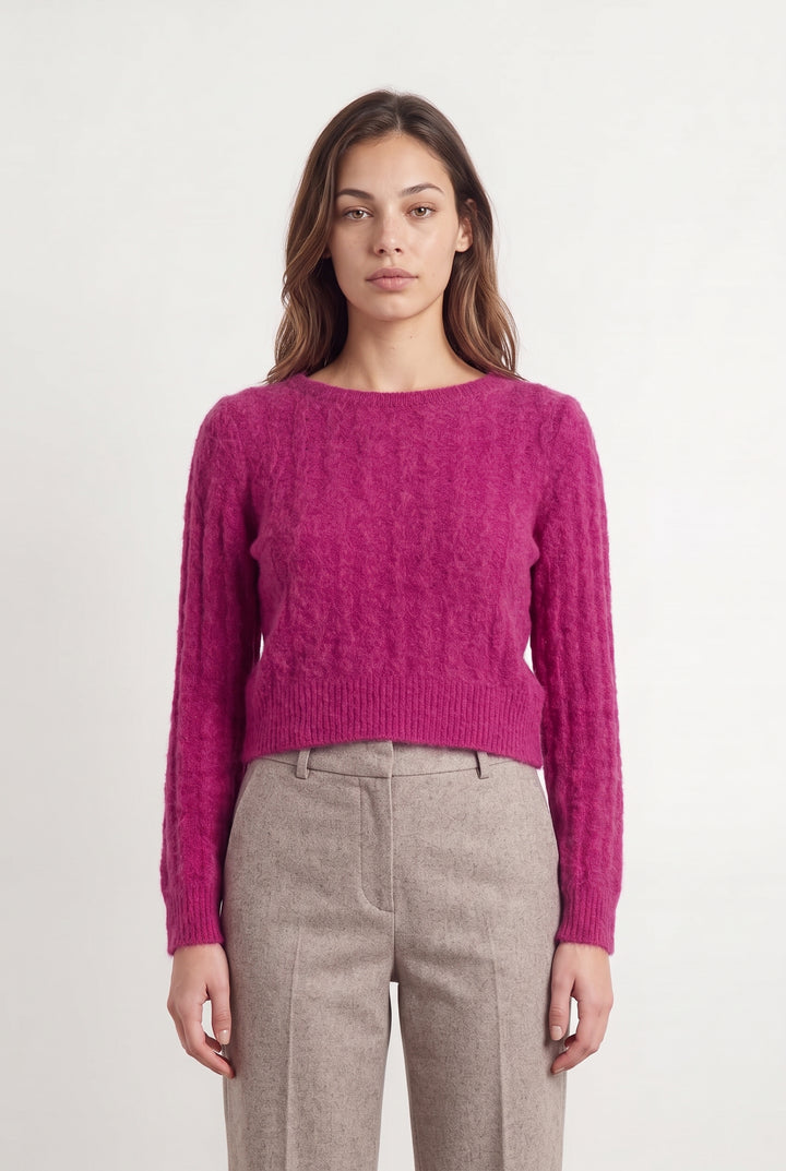 Pull Rose - Taille XS/34 de la marque Caroll | PARAD121276 - Vendu par Paradigme - Image 1