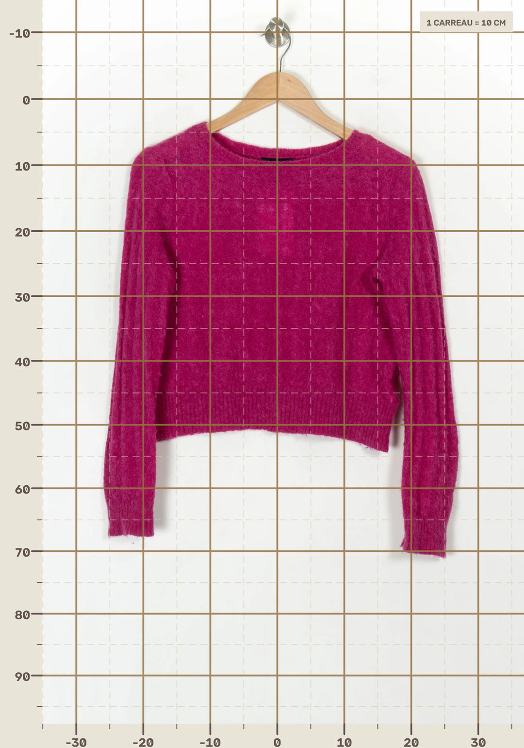 Pull Rose - Taille XS/34 de la marque Caroll | PARAD121276 - Vendu par Paradigme - Image 4