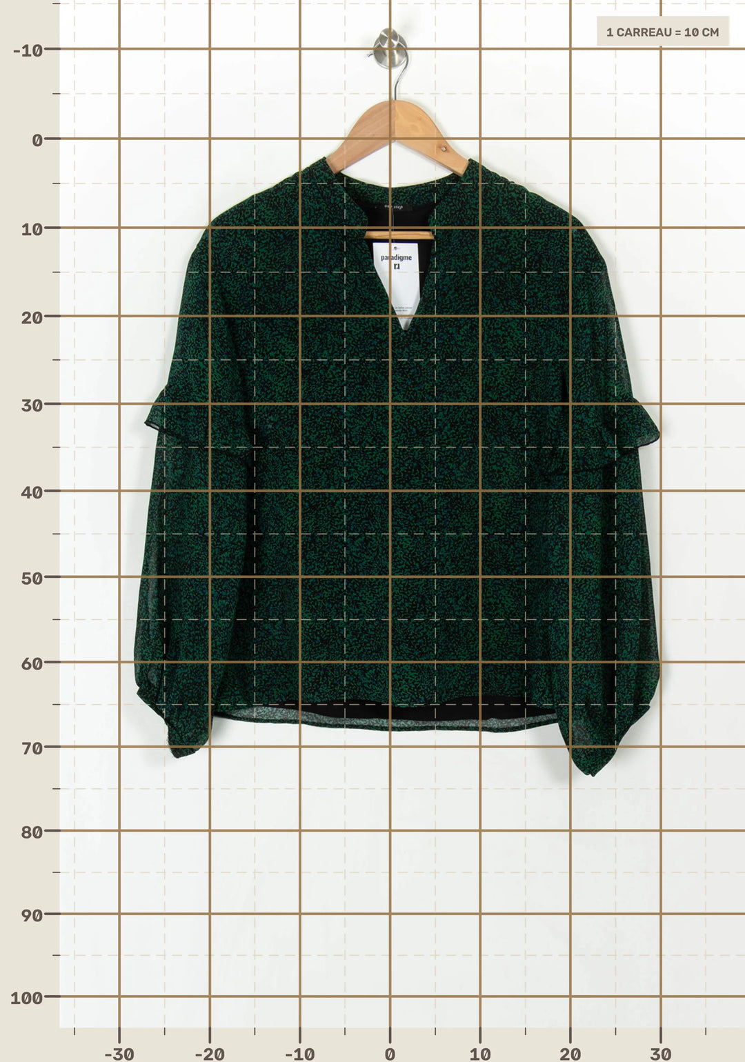 Blouse Verte - Taille L/40 de la marque One Step | PARAD121278 - Vendu par Paradigme - Image 4