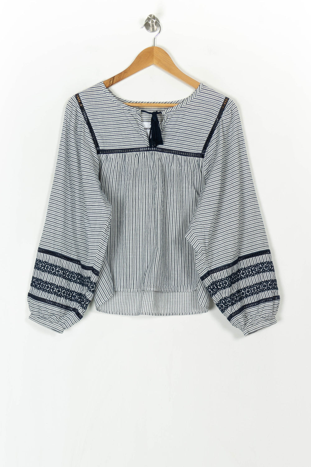 Blouse Bleue et Blanche - Taille M/38 de la marque La Fée Maraboutée | PARAD121279 - Vendu par Paradigme - Image 2