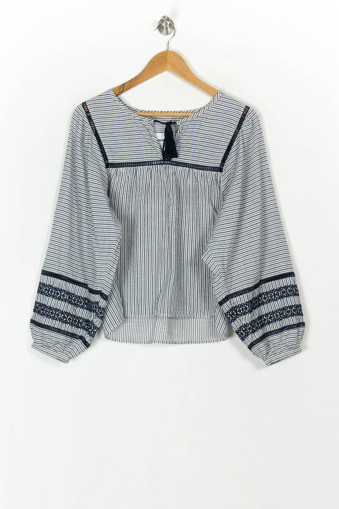 Blouse Bleue et Blanche - Taille M/38 de la marque La Fée Maraboutée | PARAD121279 - Vendu par Paradigme - Image 2