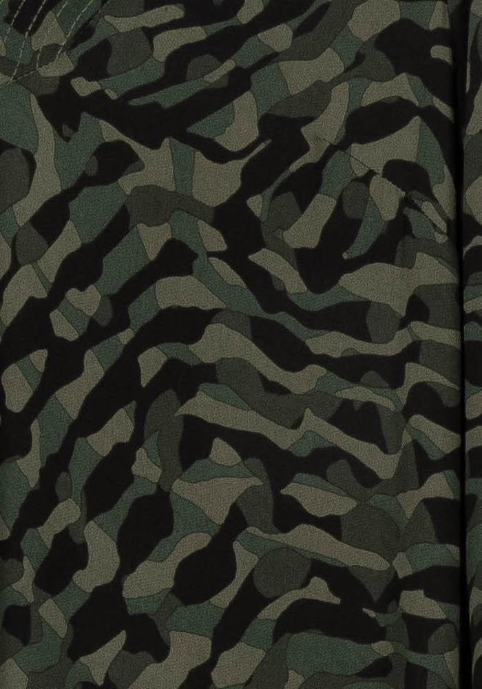 Robe Imprimée Verte et Noire - Taille XS/34 de la marque IKKS | PARAD121285 - Vendu par Paradigme - Image 3