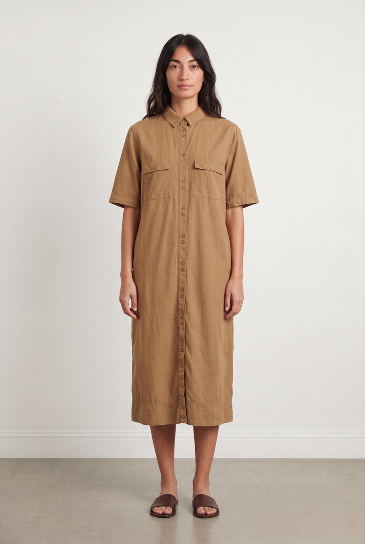 Robe Chemise Marron - Taille M/38 de la marque Des petits hauts | PARAD121286 - Vendu par Paradigme - Image 1