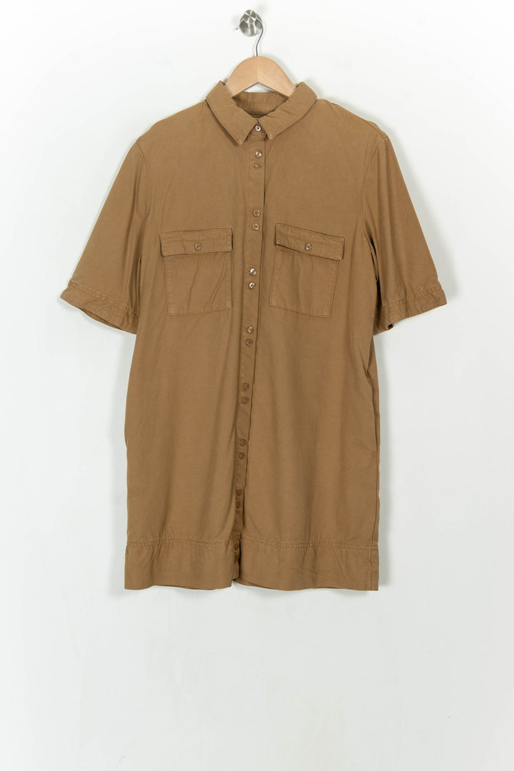 Robe Chemise Marron - Taille M/38 de la marque Des petits hauts | PARAD121286 - Vendu par Paradigme - Image 2