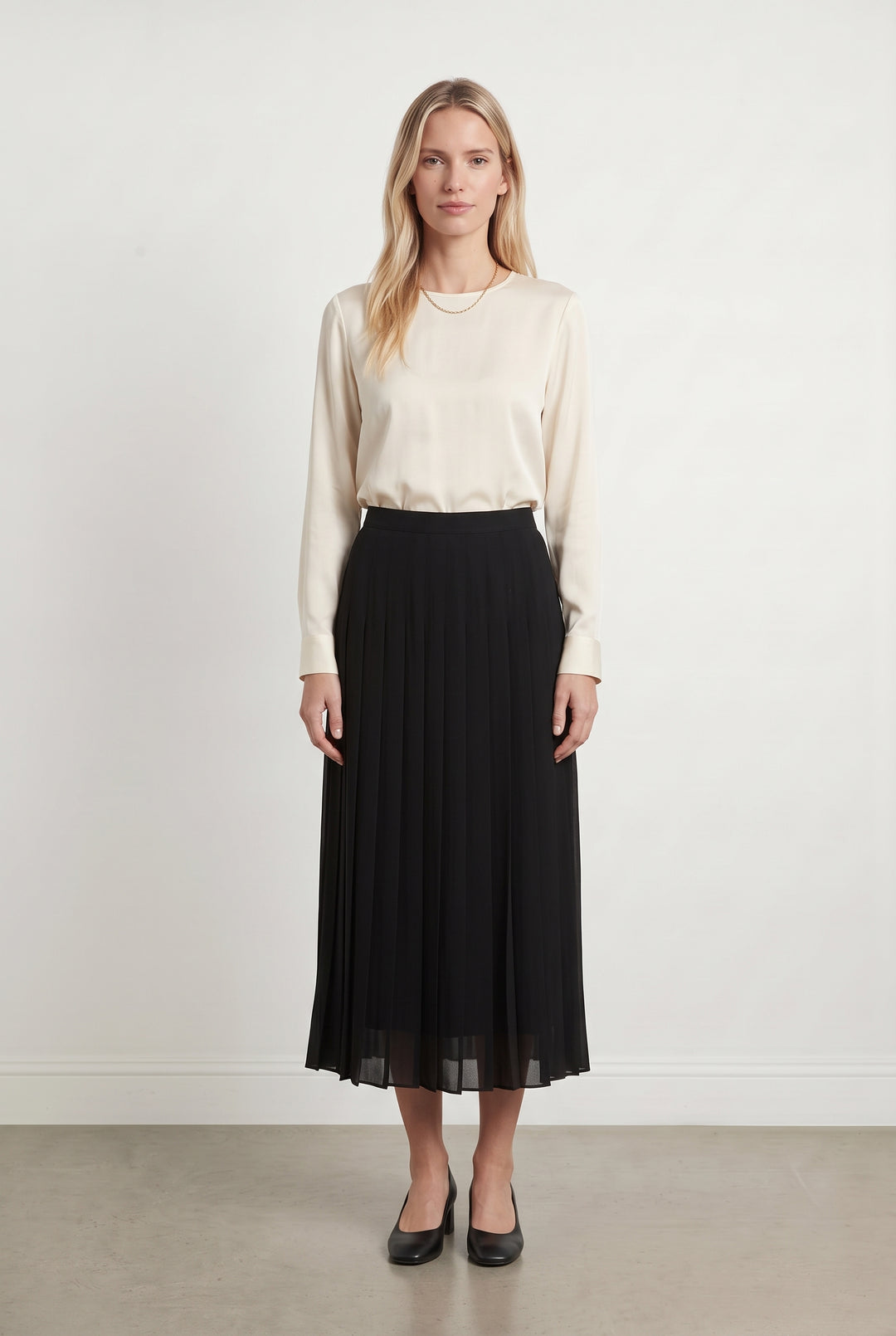Jupe Plissée Noire - Taille M/38 de la marque The Kooples | PARAD121287 - Vendu par Paradigme - Image 1
