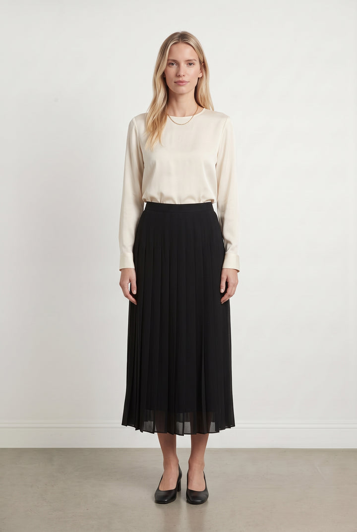 Jupe Plissée Noire - Taille M/38 de la marque The Kooples | PARAD121287 - Vendu par Paradigme - Image 1