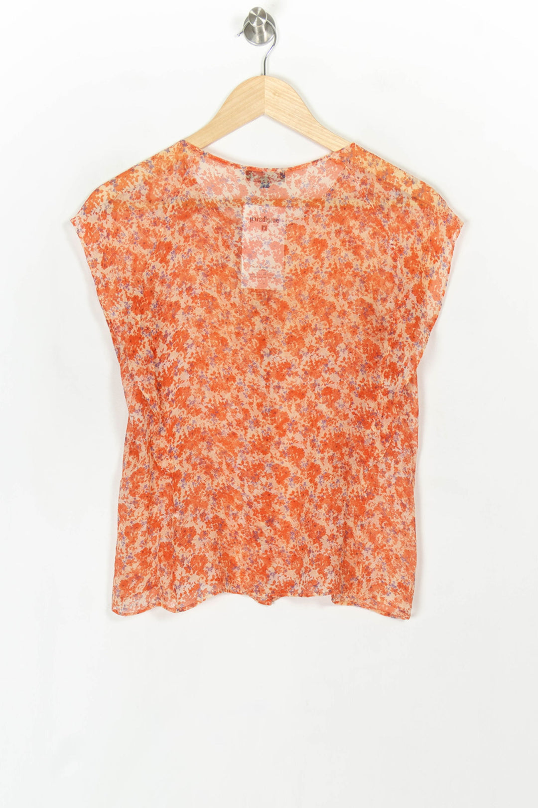 Blouse Orange et Blanche - Taille S/36 de la marque Caroll | PARAD121290 - Vendu par Paradigme - Image 5