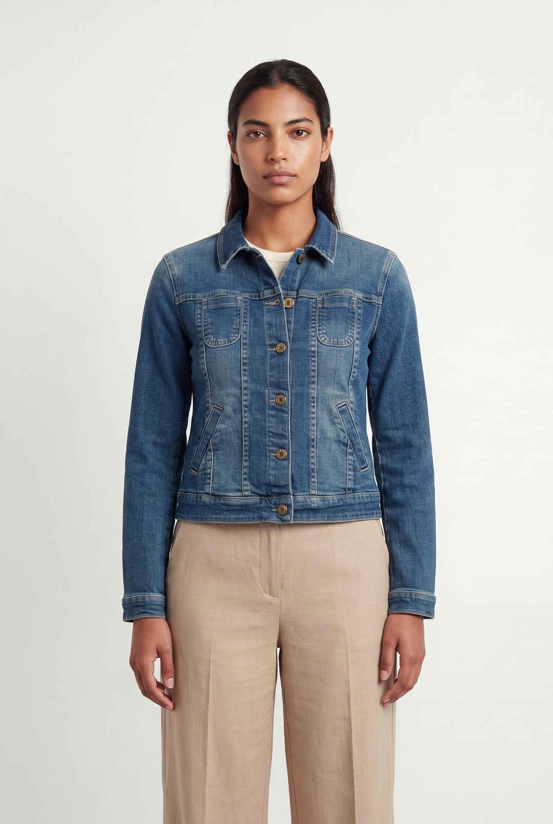 Veste en Jean Bleue - Taille L/40 de la marque Comptoir des Cotonniers | PARAD121293 - Vendu par Paradigme - Image 1
