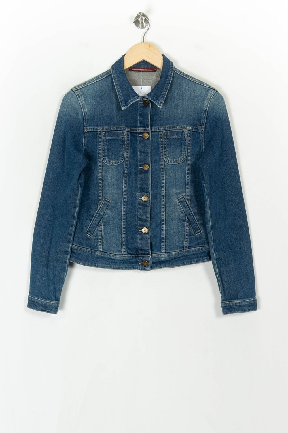 Veste en Jean Bleue - Taille L/40 de la marque Comptoir des Cotonniers | PARAD121293 - Vendu par Paradigme - Image 2