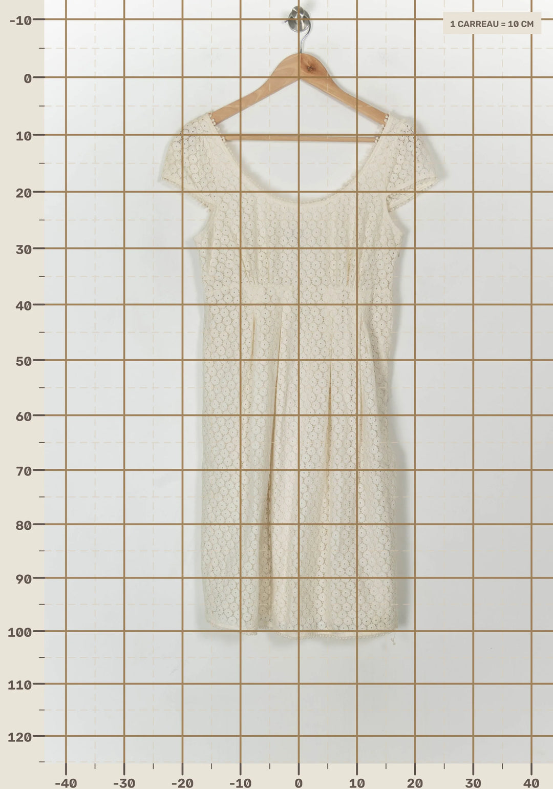 Robe Dentelle Blanche - Taille S/36 de la marque Caroll | PARAD121295 - Vendu par Paradigme - Image 4
