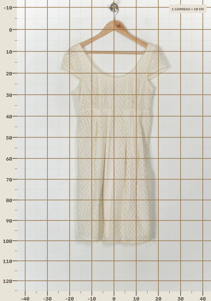 Robe Dentelle Blanche - Taille S/36 de la marque Caroll | PARAD121295 - Vendu par Paradigme - Image 4